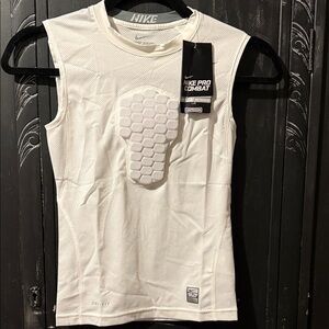 Nike Pro Combat White Padded Sleeveless Top